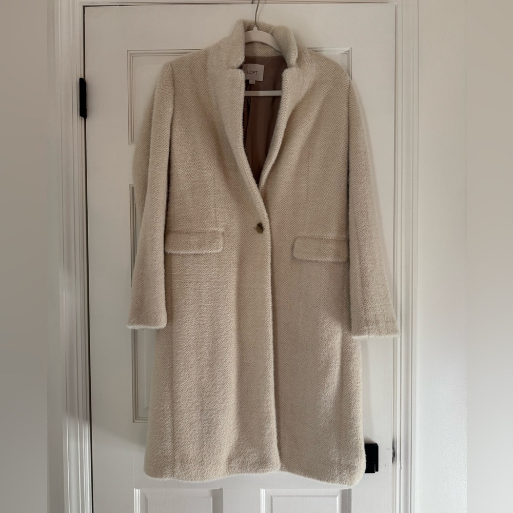 LOFT Women's Plush Chevron Coat